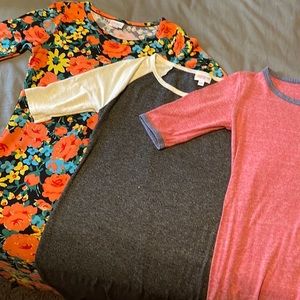 Lularoe 3 Julia dresses xxs